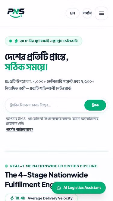 Screenshot of pns.com.bd