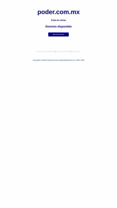 Screenshot of poder.com.mx