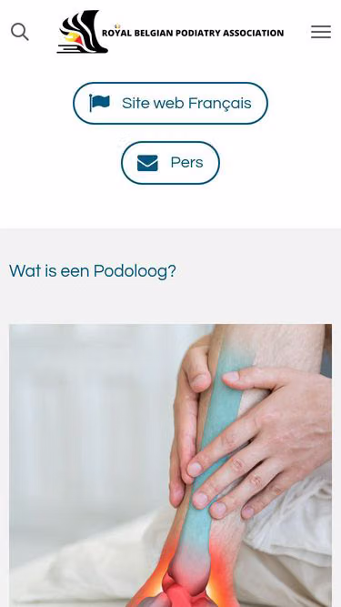 Screenshot of podologie.be