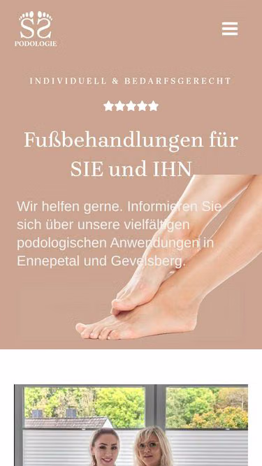 Screenshot of podologie.nrw