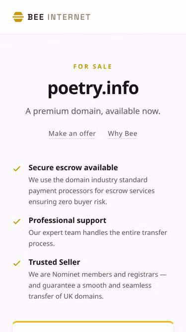 Screenshot of poetry.info