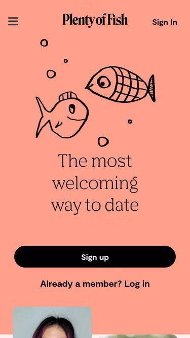 Screenshot of pof.je