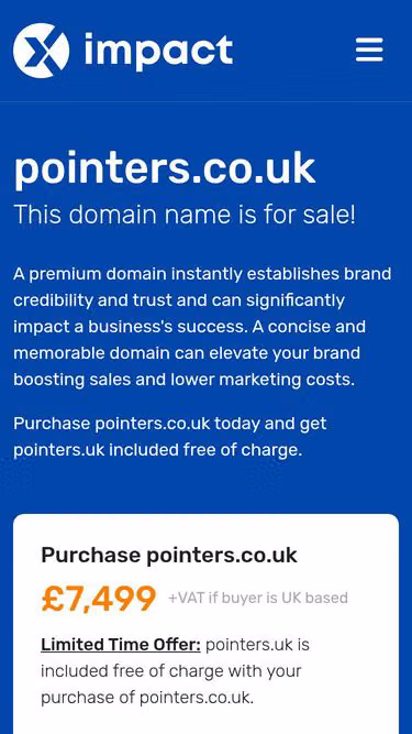 Screenshot of pointers.uk