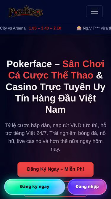 Screenshot of pokerface.wine