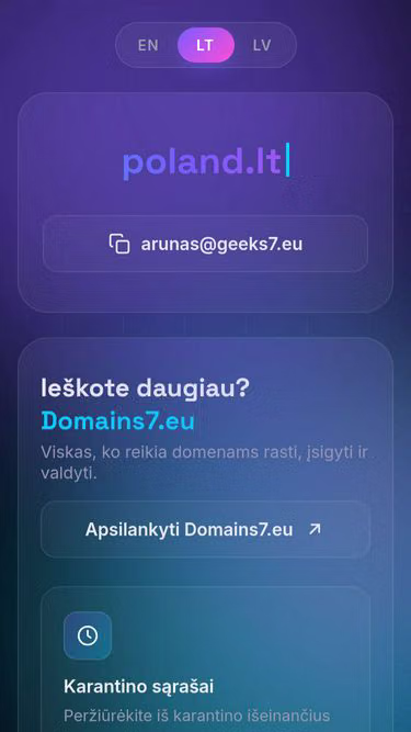 Screenshot of poland.lt