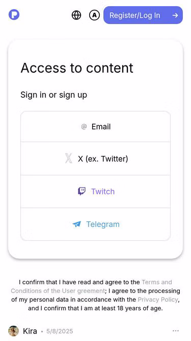 Screenshot of polee.me