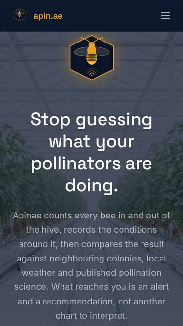 Screenshot of pollination.buzz