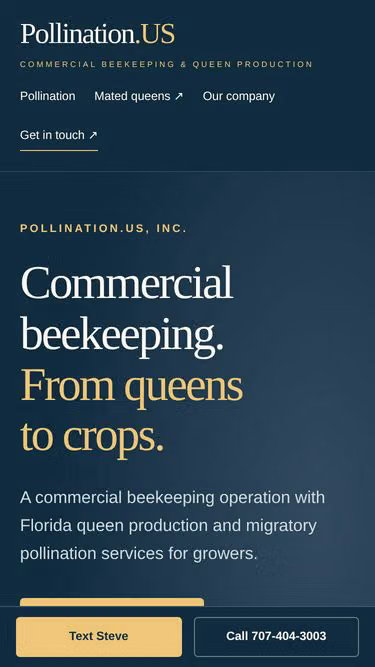 Screenshot of pollination.us
