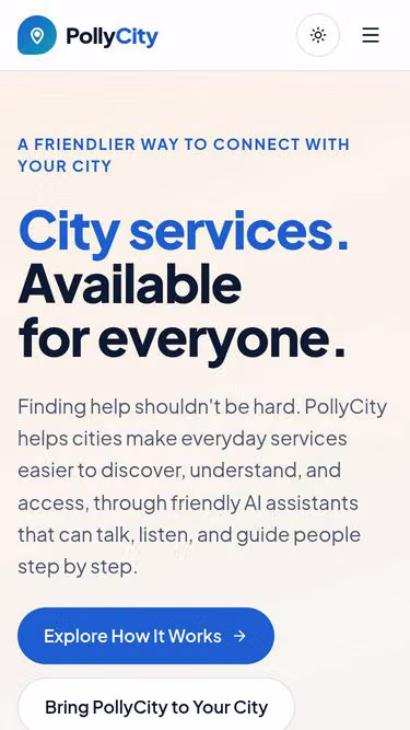 Screenshot of polly.city