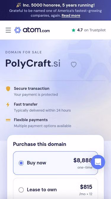Screenshot of polycraft.si