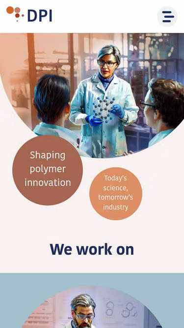 Screenshot of polymers.eu