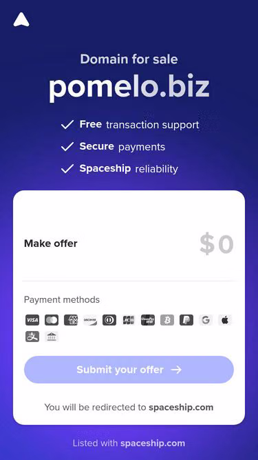 Screenshot of pomelo.biz
