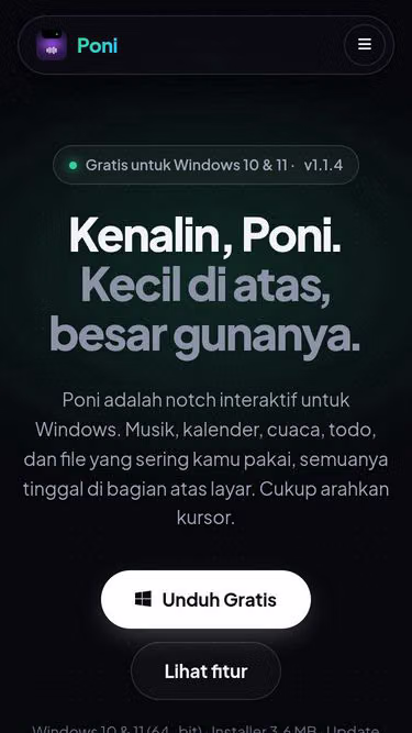 Screenshot of poni.web.id