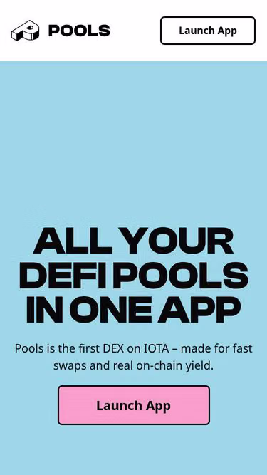 Screenshot of pools.finance