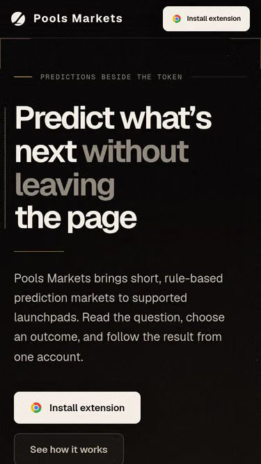 Screenshot of pools.markets