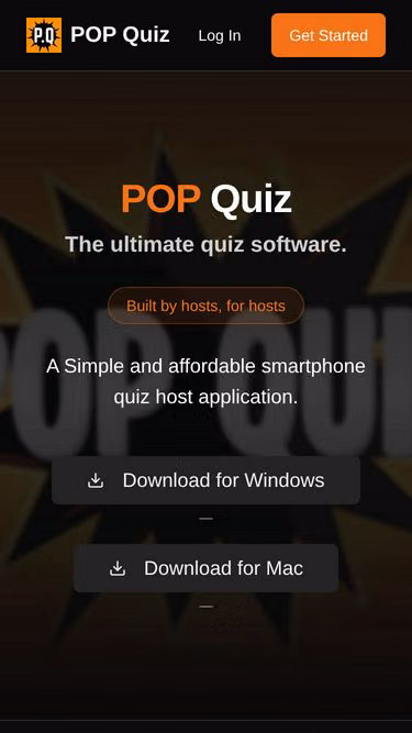 Screenshot of popquiz.uk