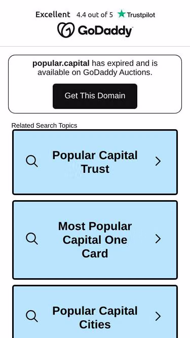 Screenshot of popular.capital