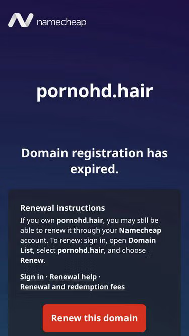 Screenshot of pornohd.hair