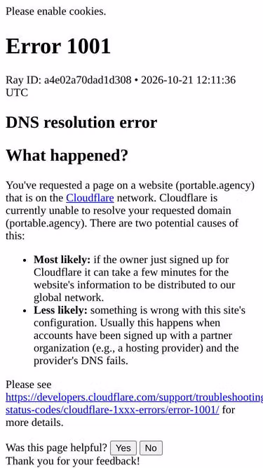 Screenshot of portable.agency