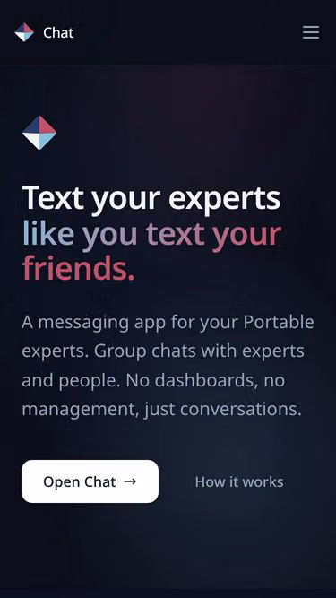 Screenshot of portable.chat