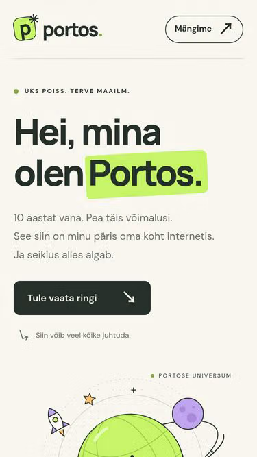 Screenshot of portos.ee