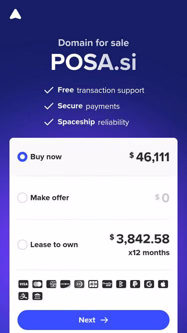 Screenshot of posa.si