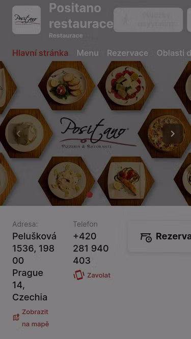 Screenshot of positano.cz