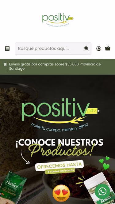 Screenshot of positiv.cl