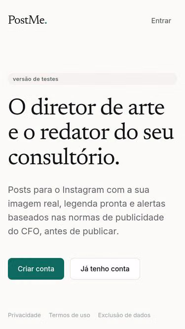 Screenshot of postme.com.br