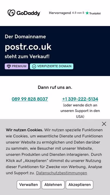 Screenshot of postr.co.uk