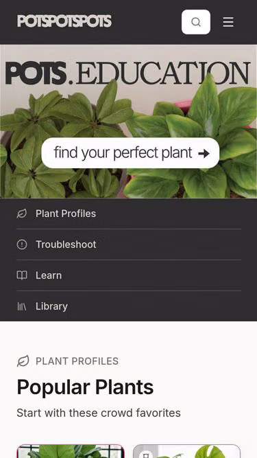 Screenshot of pots.education