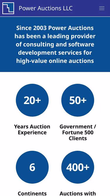 Screenshot of power.auction