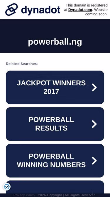 Screenshot of powerball.ng