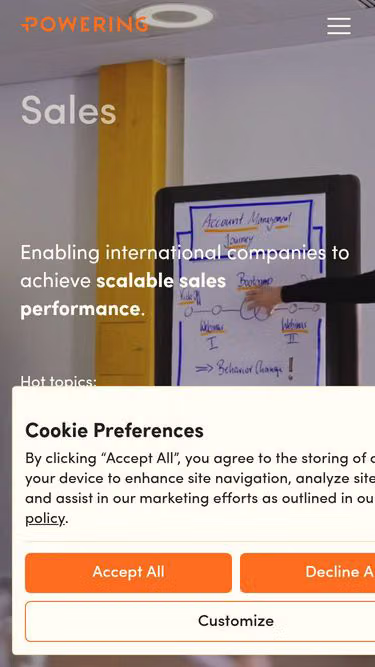 Screenshot of powering.com