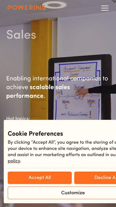 Screenshot of powering.email