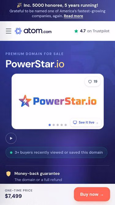 Screenshot of powerstar.io