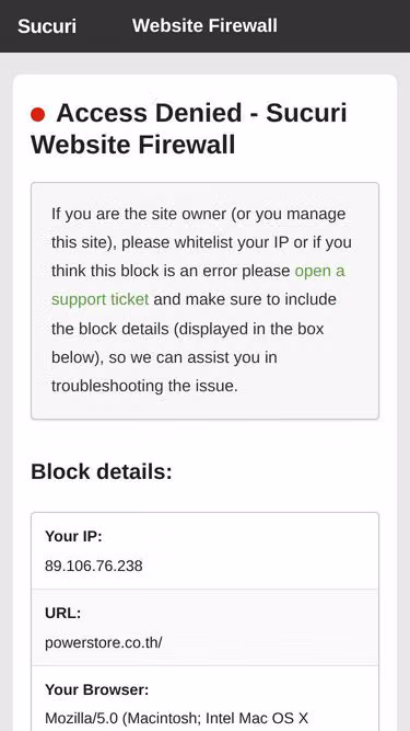 Screenshot of powerstore.co.th
