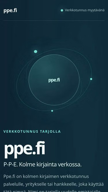 Screenshot of ppe.fi