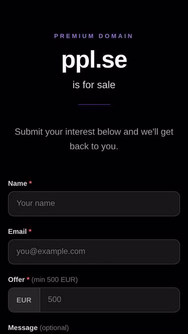 Screenshot of ppl.se