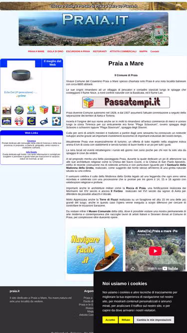 Screenshot of praia.it