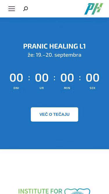 Screenshot of pranichealing.si