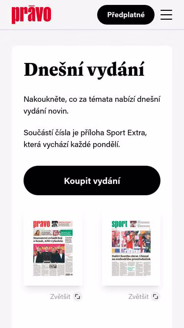 Screenshot of pravo.eu