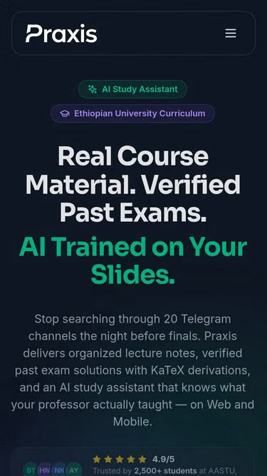 Screenshot of praxis.et