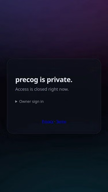 Screenshot of precog.money