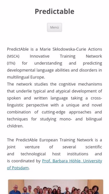 Screenshot of predictable.eu