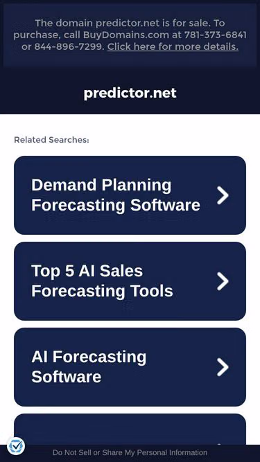 Screenshot of predictor.net