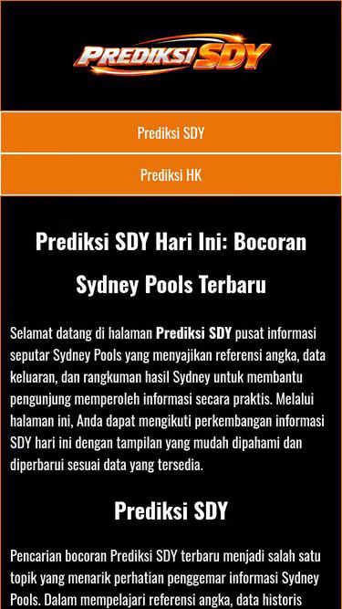 Screenshot of prediksisdy.surf