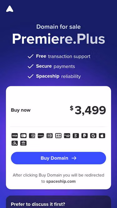 Screenshot of premiere.plus