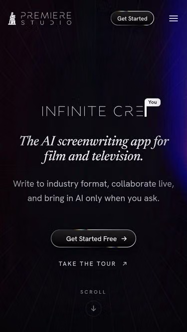 Screenshot of premiere.studio