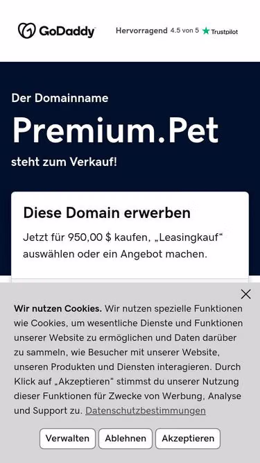 Screenshot of premium.pet